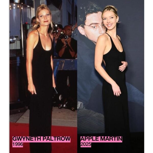 Apple Martin Steps Out in a Dress Once Worn by Her Mother, Gwyneth Paltrow, at New York’s “Marty Supreme,” Alongside Brother Moses
