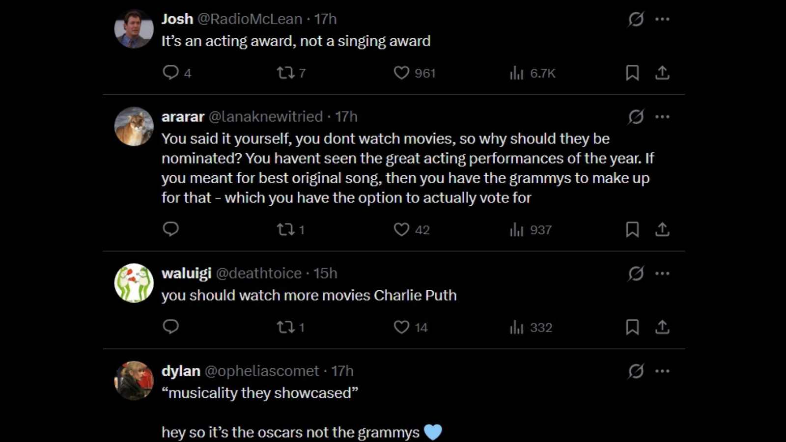 Charlie Puth Weighs In After Cynthia Erivo and Ariana Grande’s ‘Wicked: For Good’ Receives Zero Oscar Nods