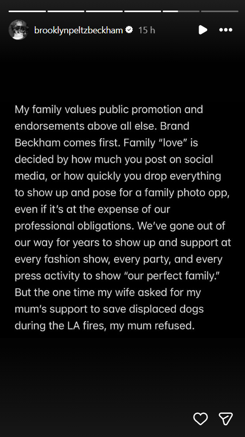 Brooklyn Beckham Addresses Family Feud, Says He ‘Does Not Want to Reconcile’ With Parents David and Victoria