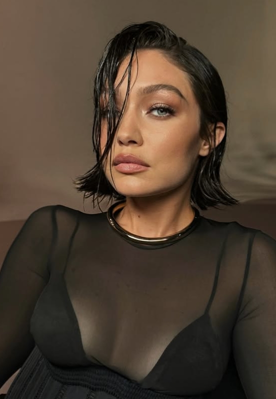 Gigi Hadid Unveils a Bold New Look With a Dramatic New Haircut and Her Darkest Hair Color Ever