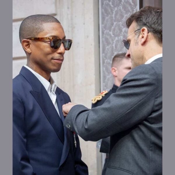 Pharrell Williams Receives Knighthood From French President Emmanuel Macron