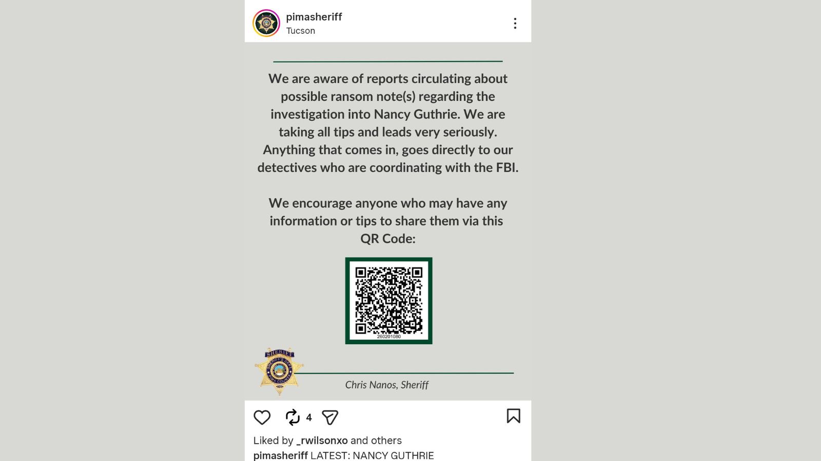 The Ransom note for Savannah Guthrie’s mother is a disgusting escalation in an already heartbreaking crime