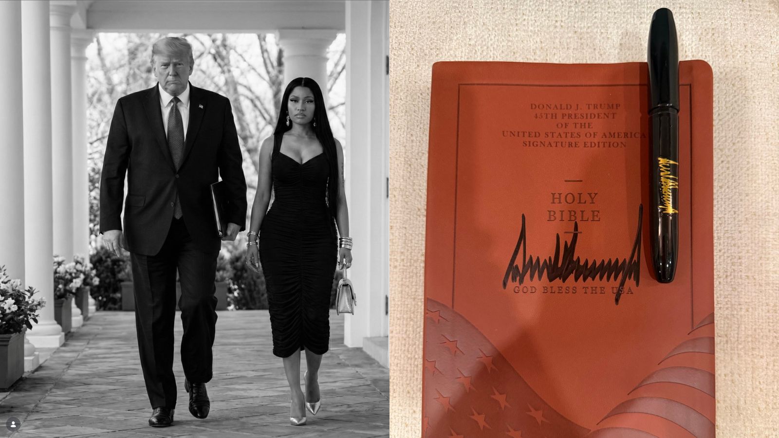 Nicki Minaj Called a ,000 Trump-Signed Bible “One of the Most Meaningful Gifts” of Her Life — Then Said Nothing Else. The Internet Filled in the Rest Nicki Minaj Called a ,000 Trump-Signed Bible “One of the Most Meaningful Gifts” of Her Life — Then Said Nothing Else. The Internet Filled in the Rest