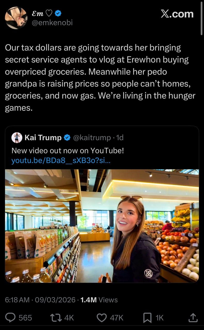 Donald Trump's granddaughter, Kai Trump, Turns Federal Protection Into Digital Content Assets.