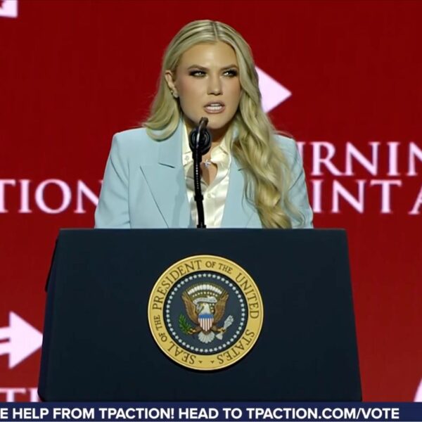Erika Kirk Singled Out the Protesters Outside Her Phoenix Rally and Accused Them of Celebrating Charlie’s Murder