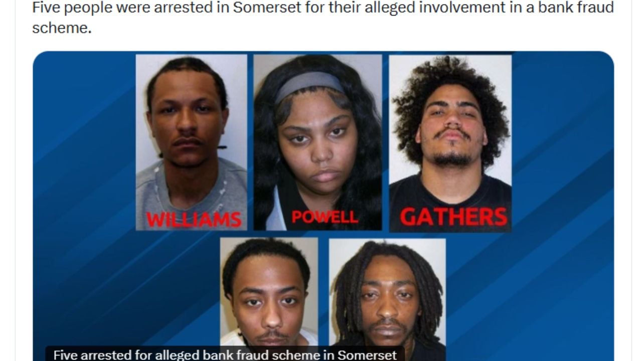 Five arrested for alleged bank fraud scheme in Somerset