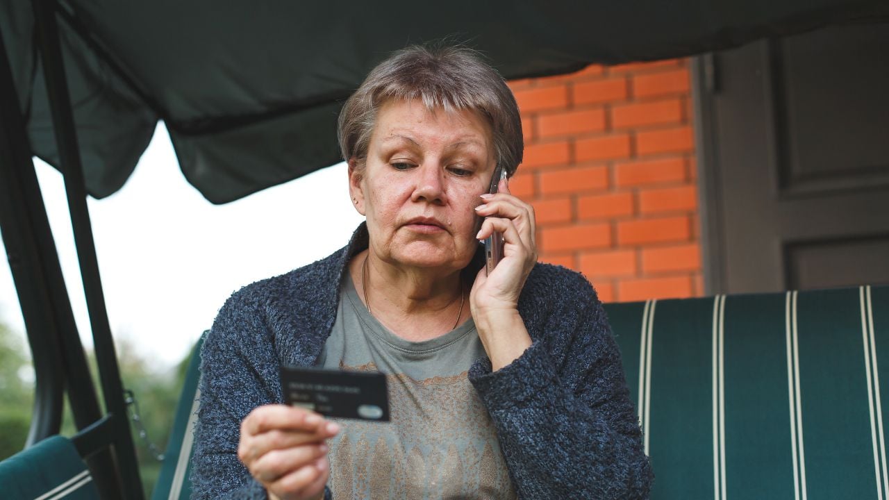 Older Women Talking On Mobile Phone