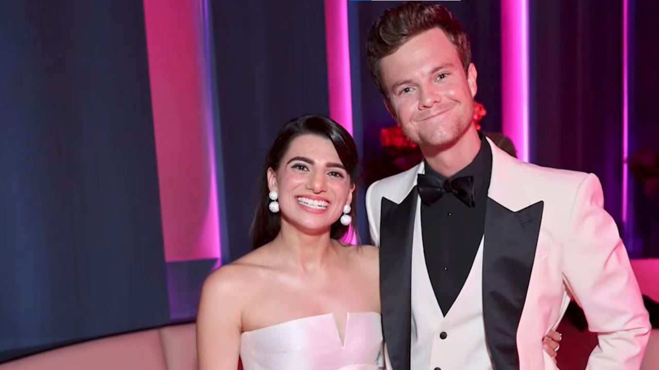 Jack Quaid and Claudia Doumit