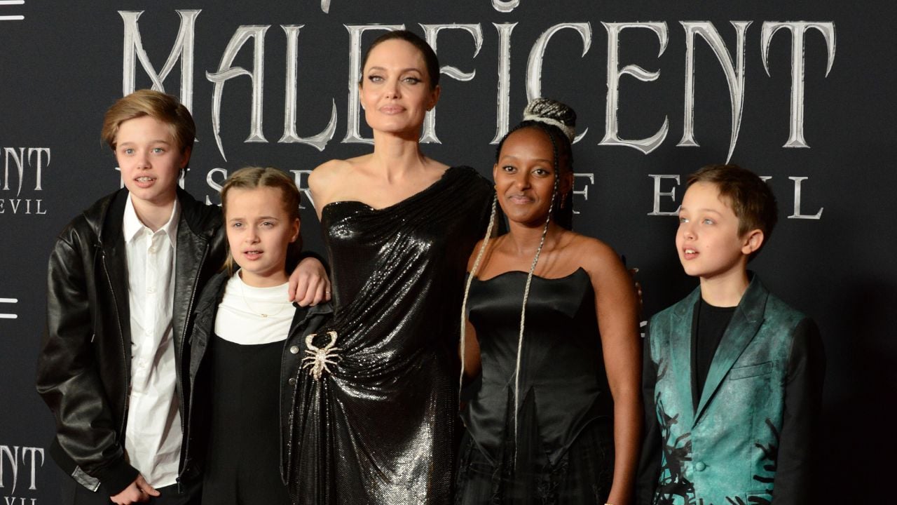 Angelina Jolie and children