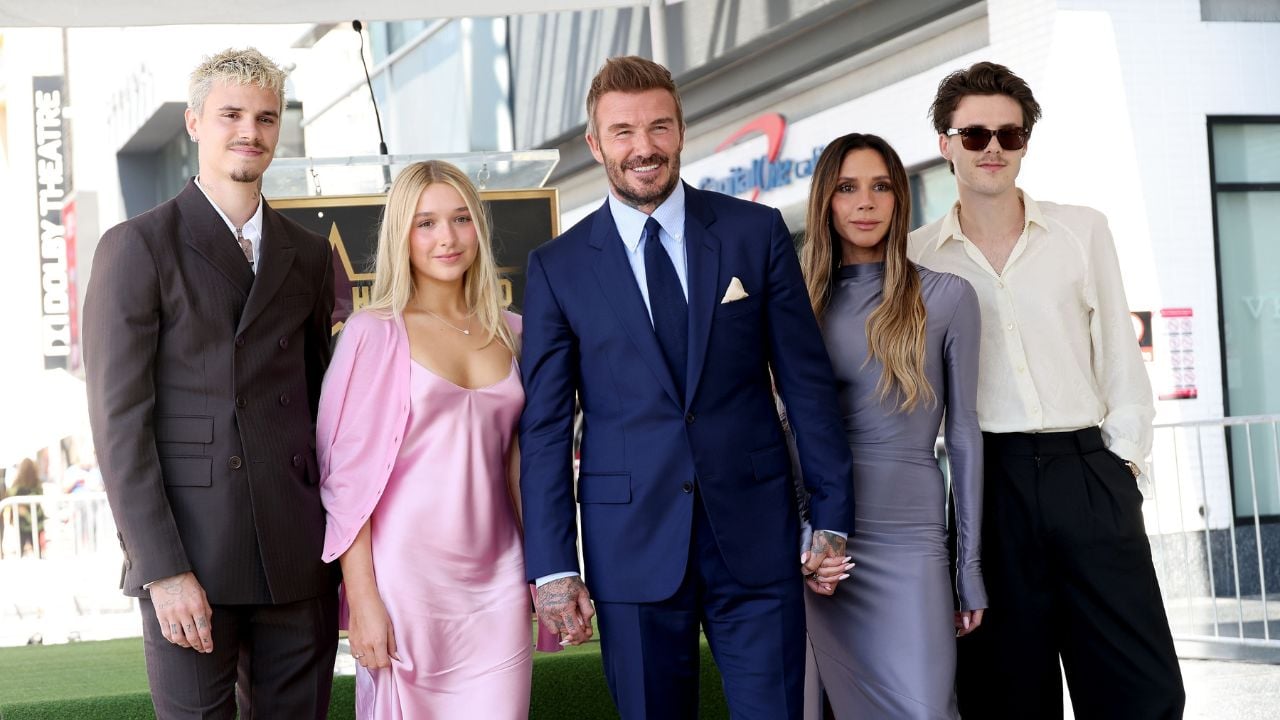 Romeo, Harper, David Beckham, Victoria Beckham and Cruz Beckham