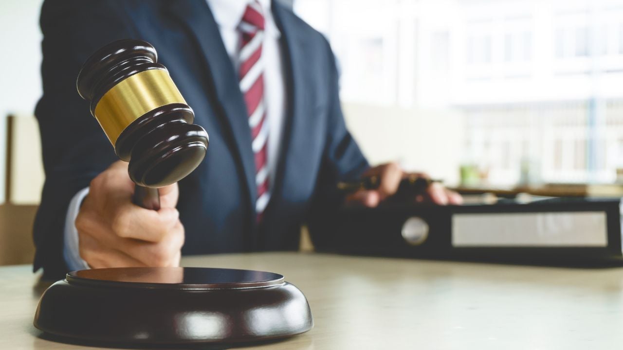 lawyer working at courtroom
