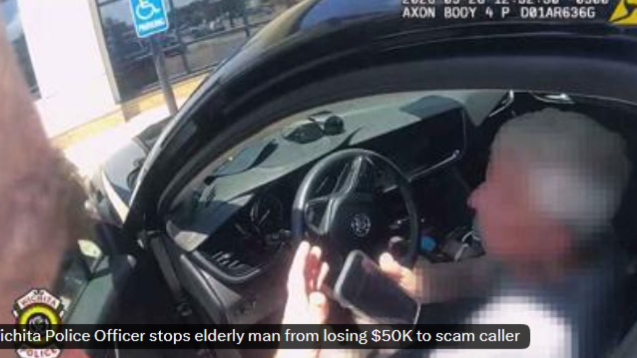 Police officer stops elderly man
