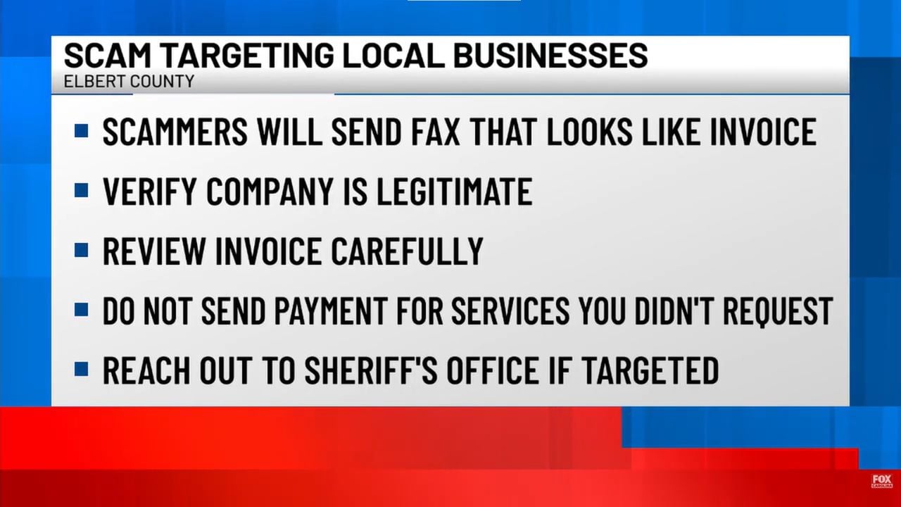 Scam targeteting local businesses in Georgia