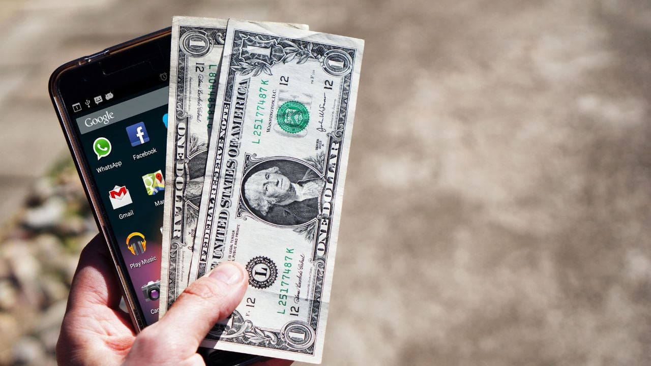 Money and smartphone