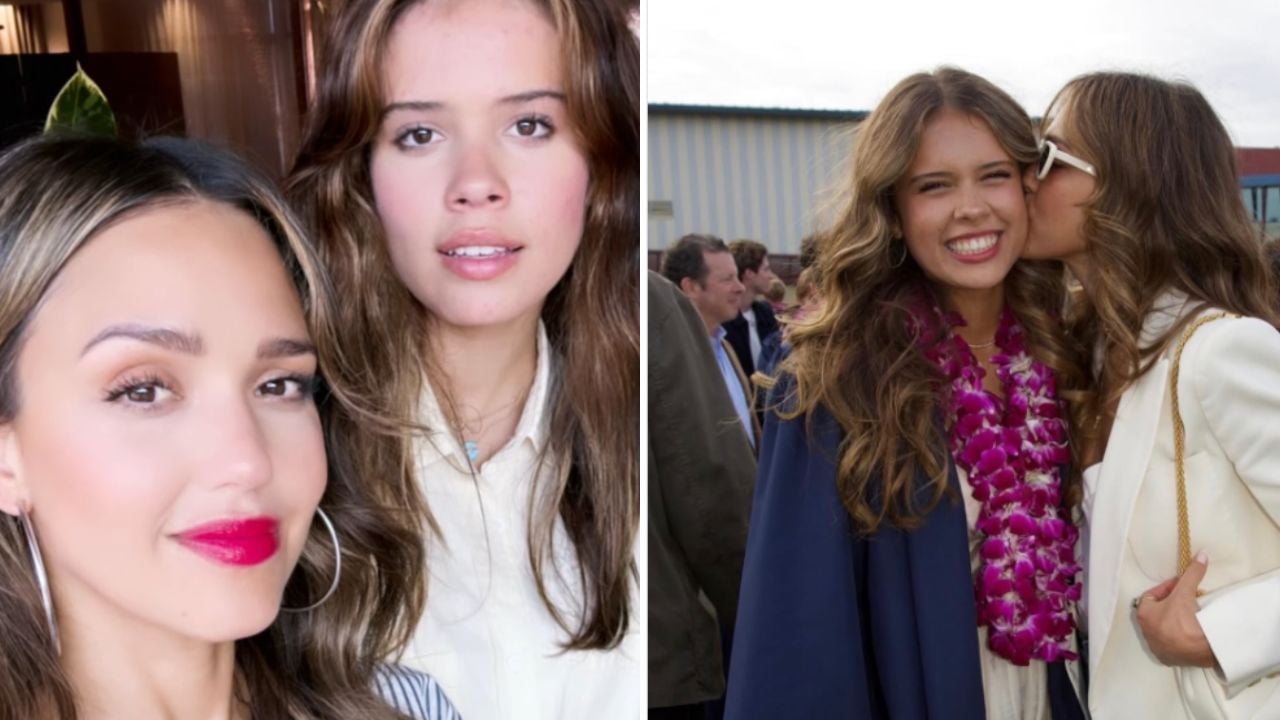 Jessica Alba with her daughter