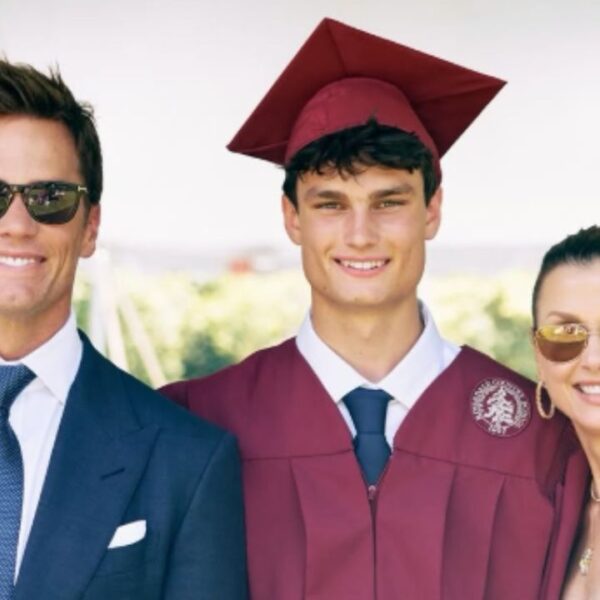 Tom Brady + Bridget Moynahan + Jack graduation photo