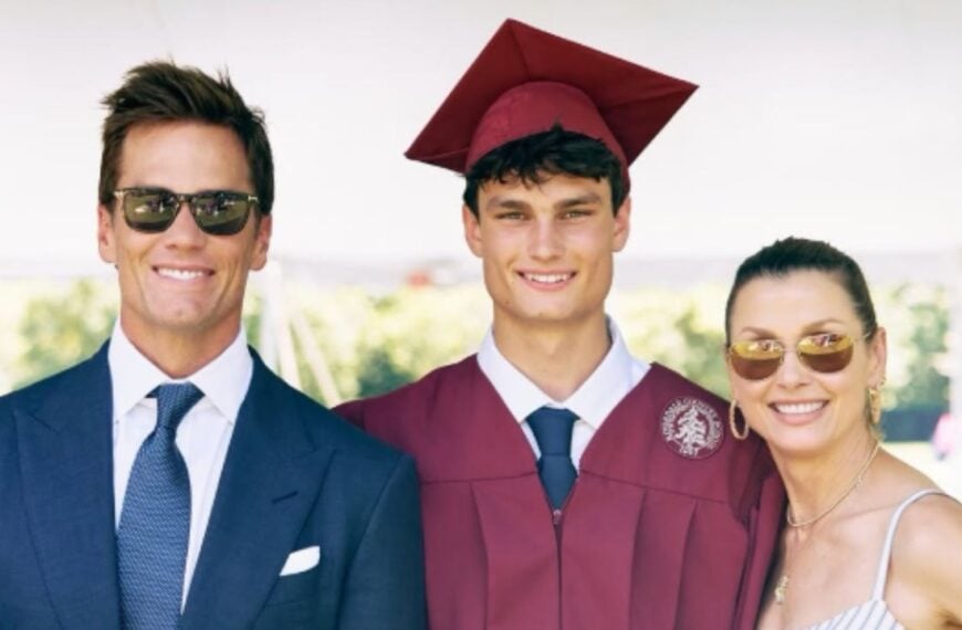 Tom Brady + Bridget Moynahan + Jack graduation photo