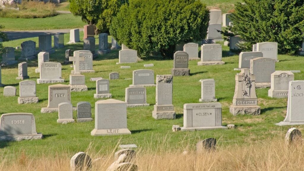 Cemetery grave markers