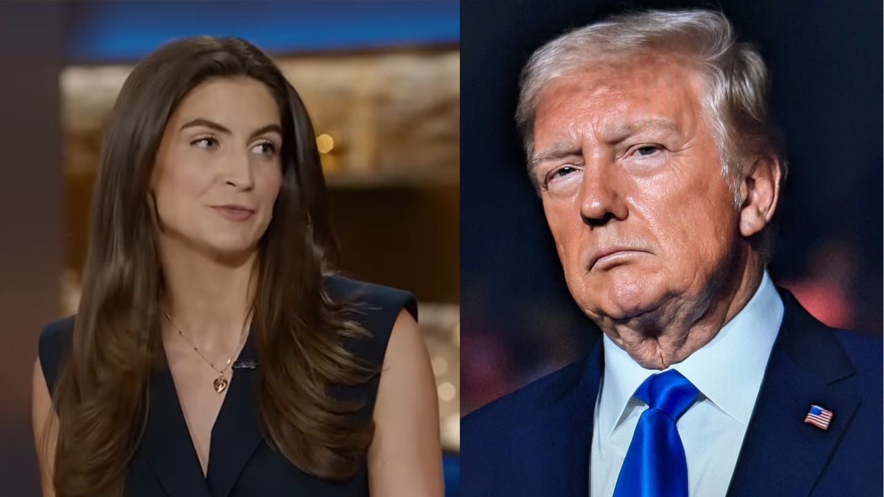 Kaitlan Collins and Donald Trump