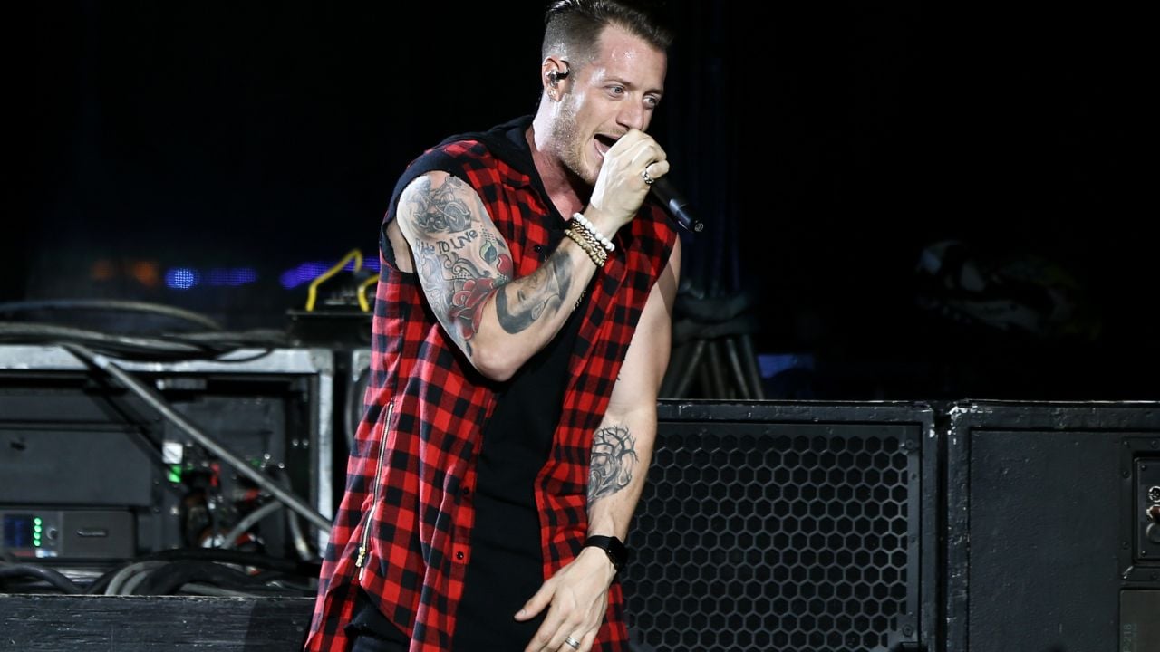 WANTAGH, NY-JUN 15: Tyler Hubbard of Florida Georgia Line perform in concert at Northwell Health at Jones Beach Theater on June 15, 2017 in Wantagh, New York.