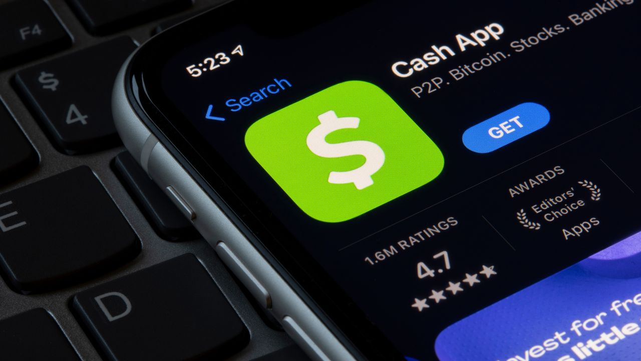 Cash App logo on a smartphone screen