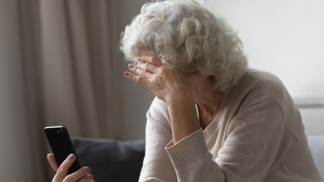 elderly female pensioner who was scammed