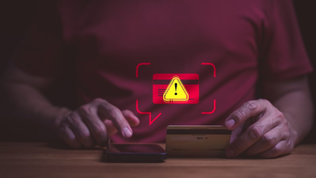 Bank fraud alert on a phone