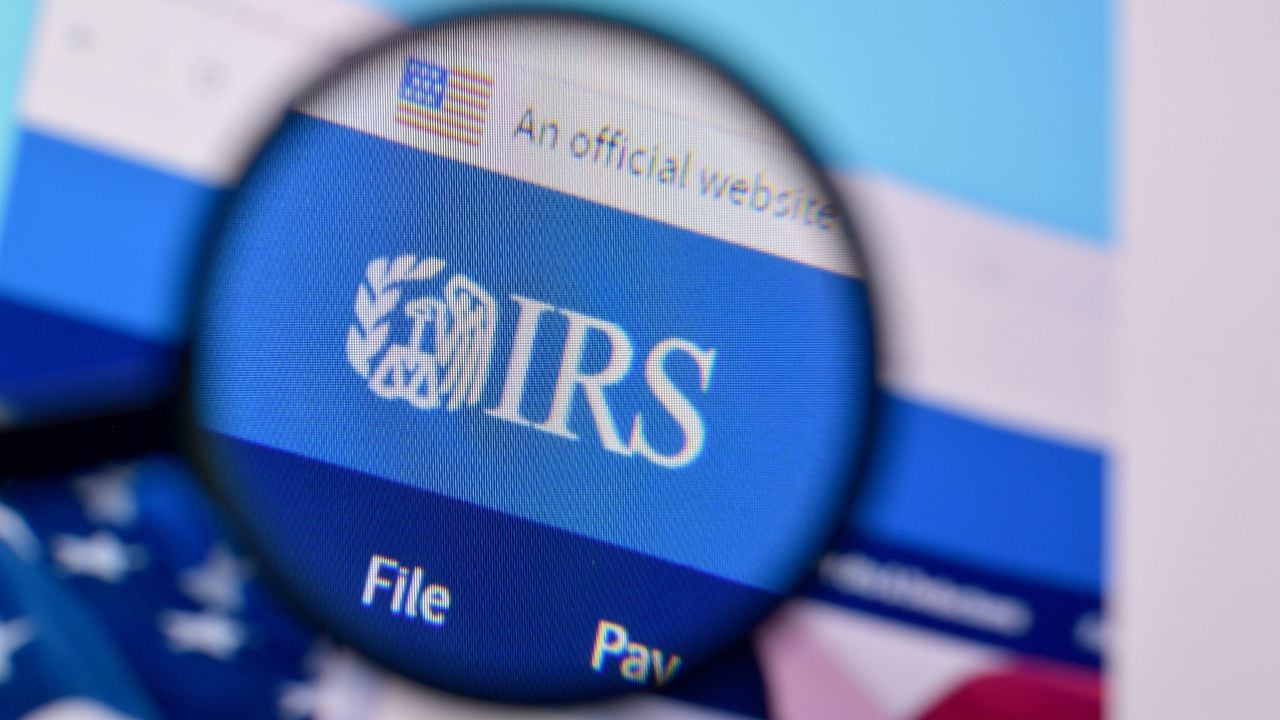 IRS homepage on a computer screen