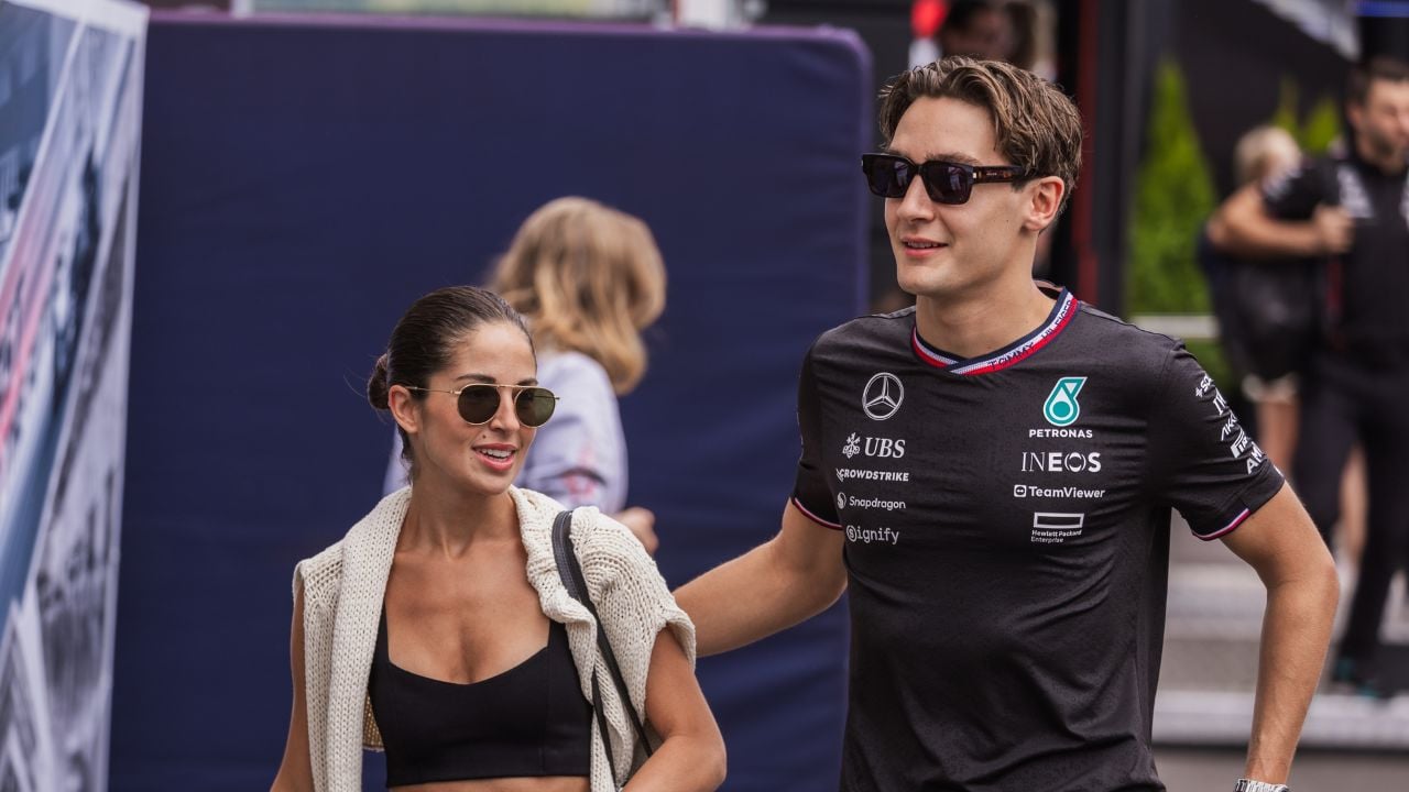George Russell and Carmen Montero Mundt