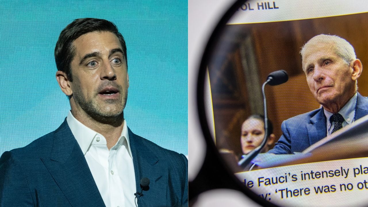 Aaron Rodgers and Anthony Fauci