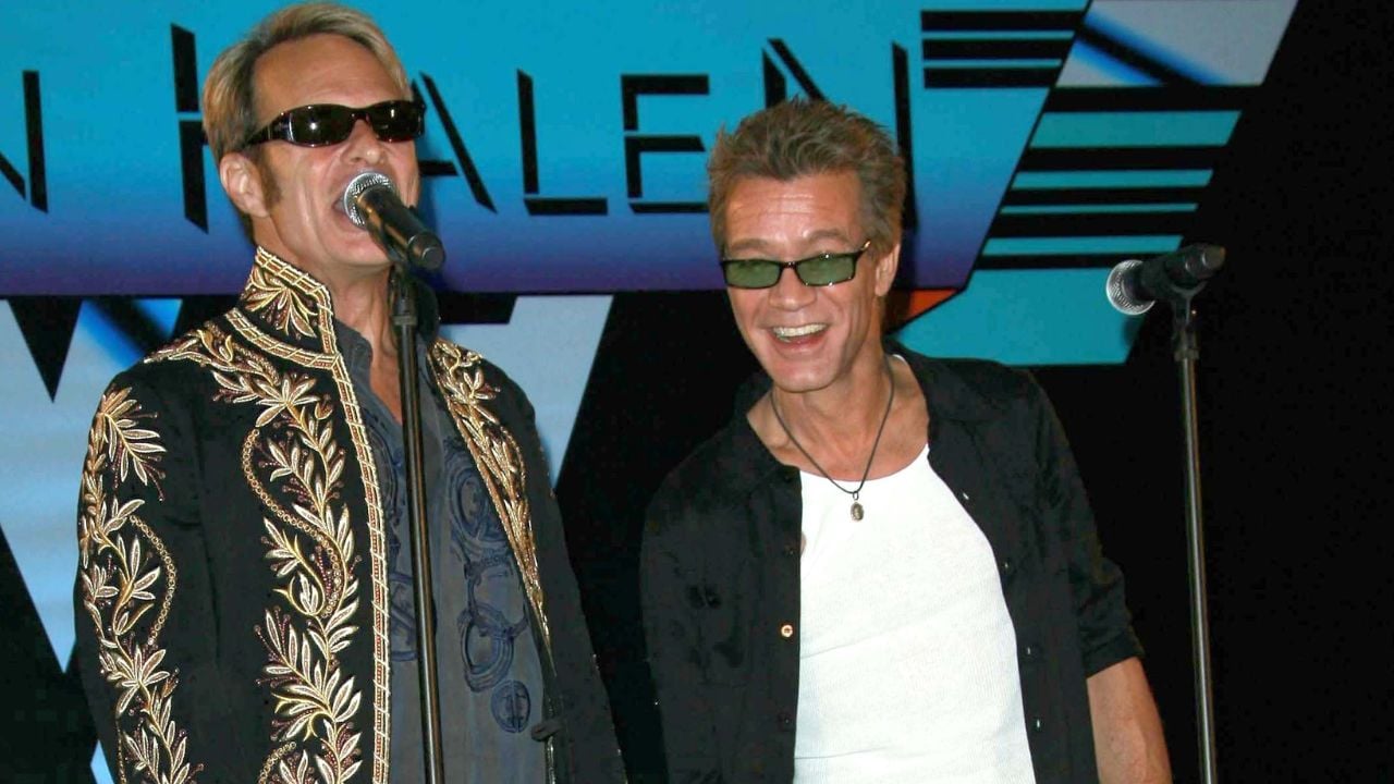 David Lee Roth and Eddie Van Halen at the Van Halen Reunion Tour Press Conference. Four Seasons Hotel, Los Angeles, CA. 08-13-07