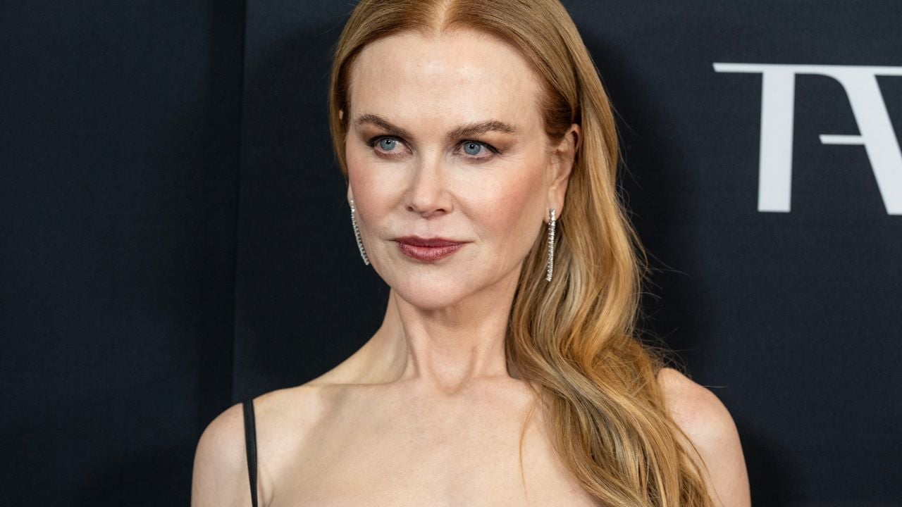 Nicole Kidman wearing dress by Versace attends Amazon Prime MGM Studios 'Expats' premiere at The Museum of Modern Art in New York on January 21, 2024