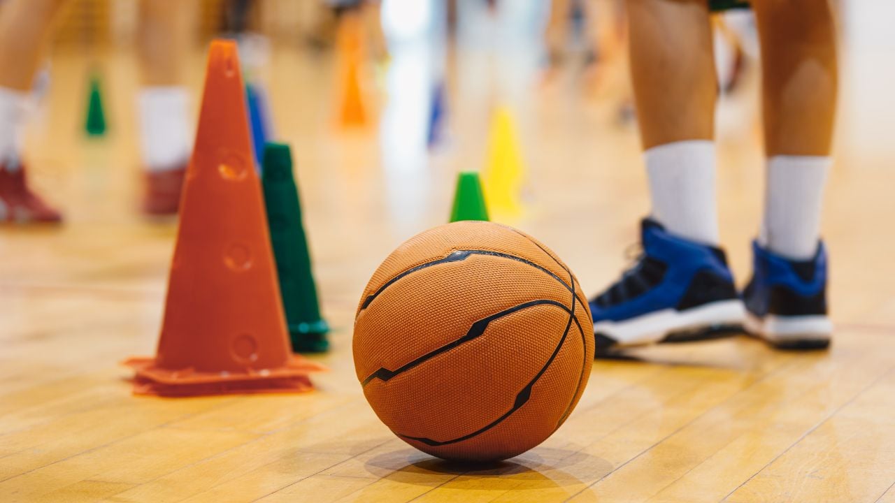 Junior basketball training