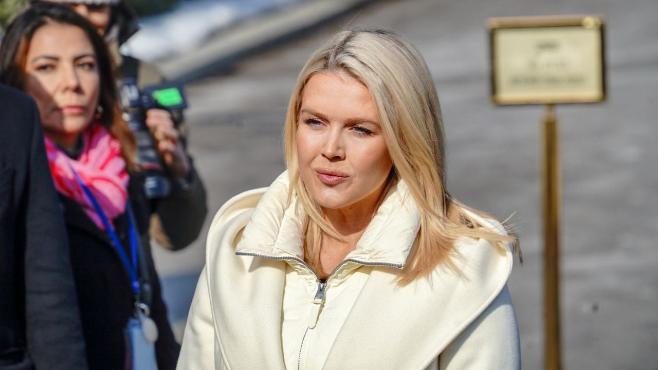 Karoline Leavitt takes questions from press on Pebble Beach at the White House. Washington DC, United States - February 3, 2026