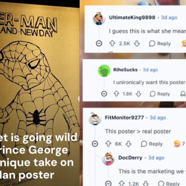 hand drawing Spider-Man poster