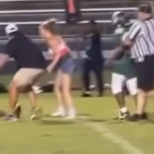 16-year-old girl who ushed the field and tackled a football player