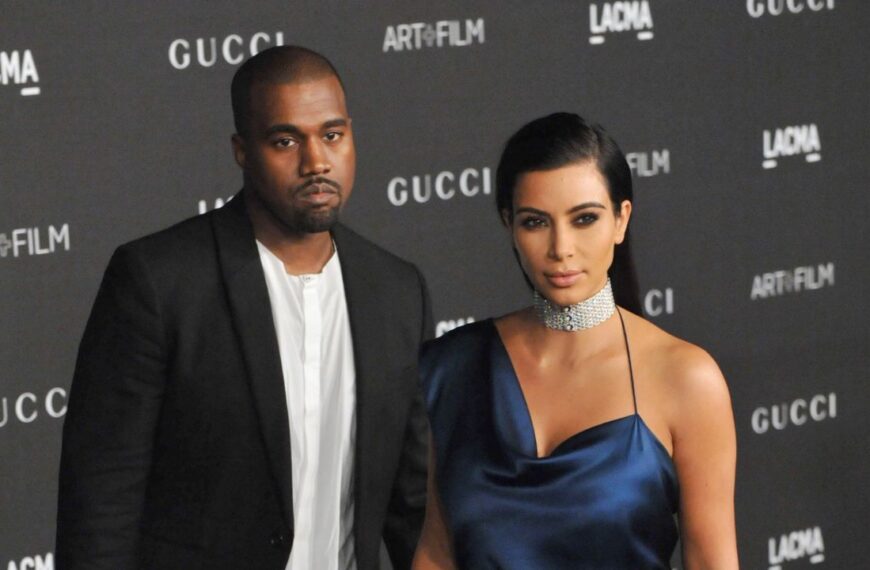 LOS ANGELES, CA - NOVEMBER 1, 2014: Kim Kardashian & Kanye West at the 2014 LACMA Art+Film Gala at the Los Angeles County Museum of Art.