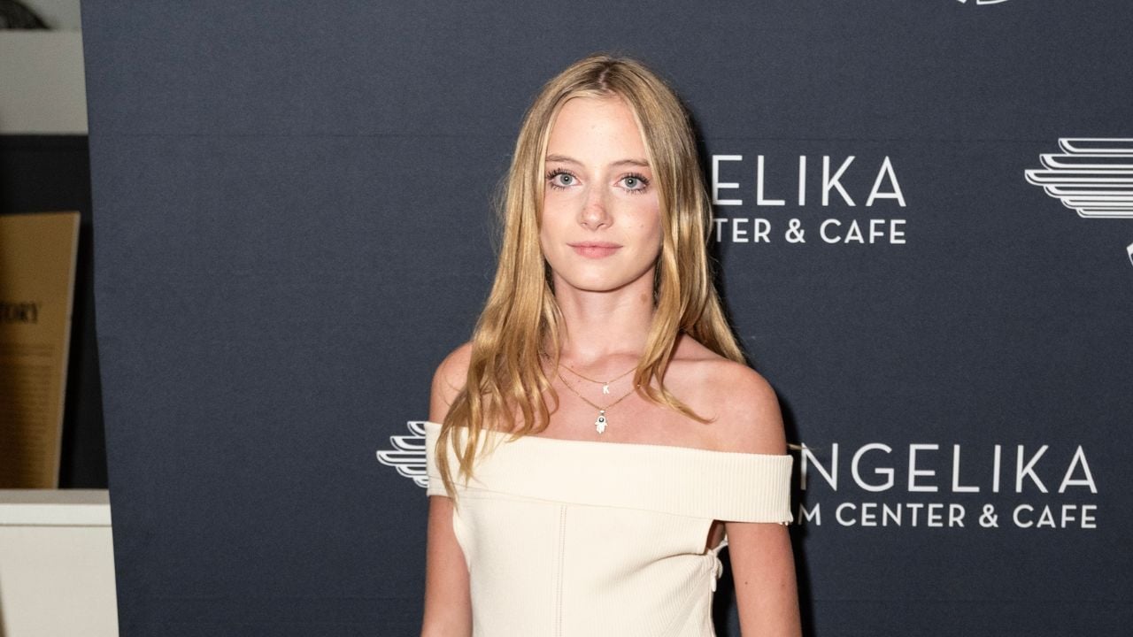 Kai Schreiber wearing dress by Tanya Taylor attends New York premiere of Across The River And Into The Trees at Angelika Film Center in New York on August 29, 2024