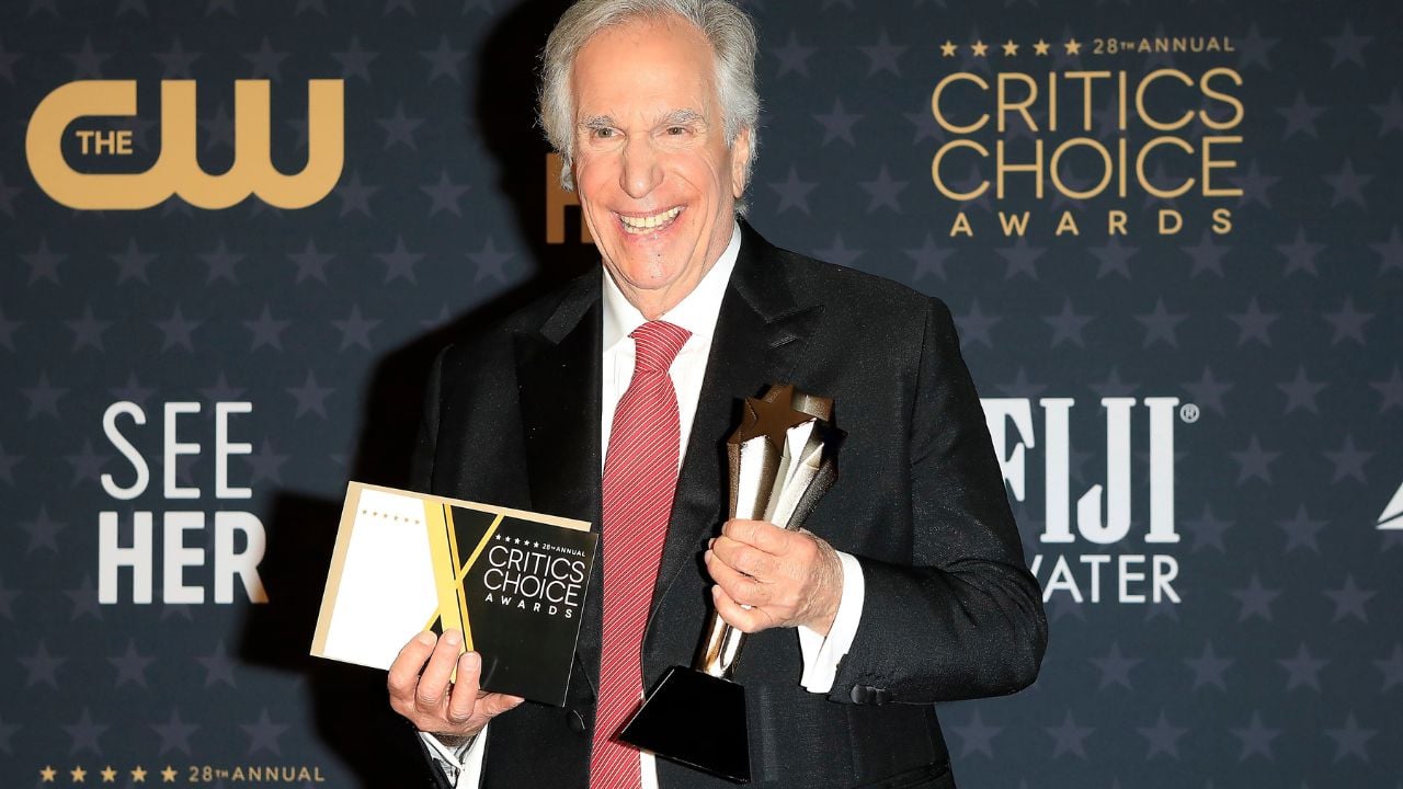 LOS ANGELES - JAN 15: Henry Winkler in the press room at the 28th Annual Critics Choice Awards at Fairmont Century Plaza on January 15, 2023 in Los Angeles, CA.