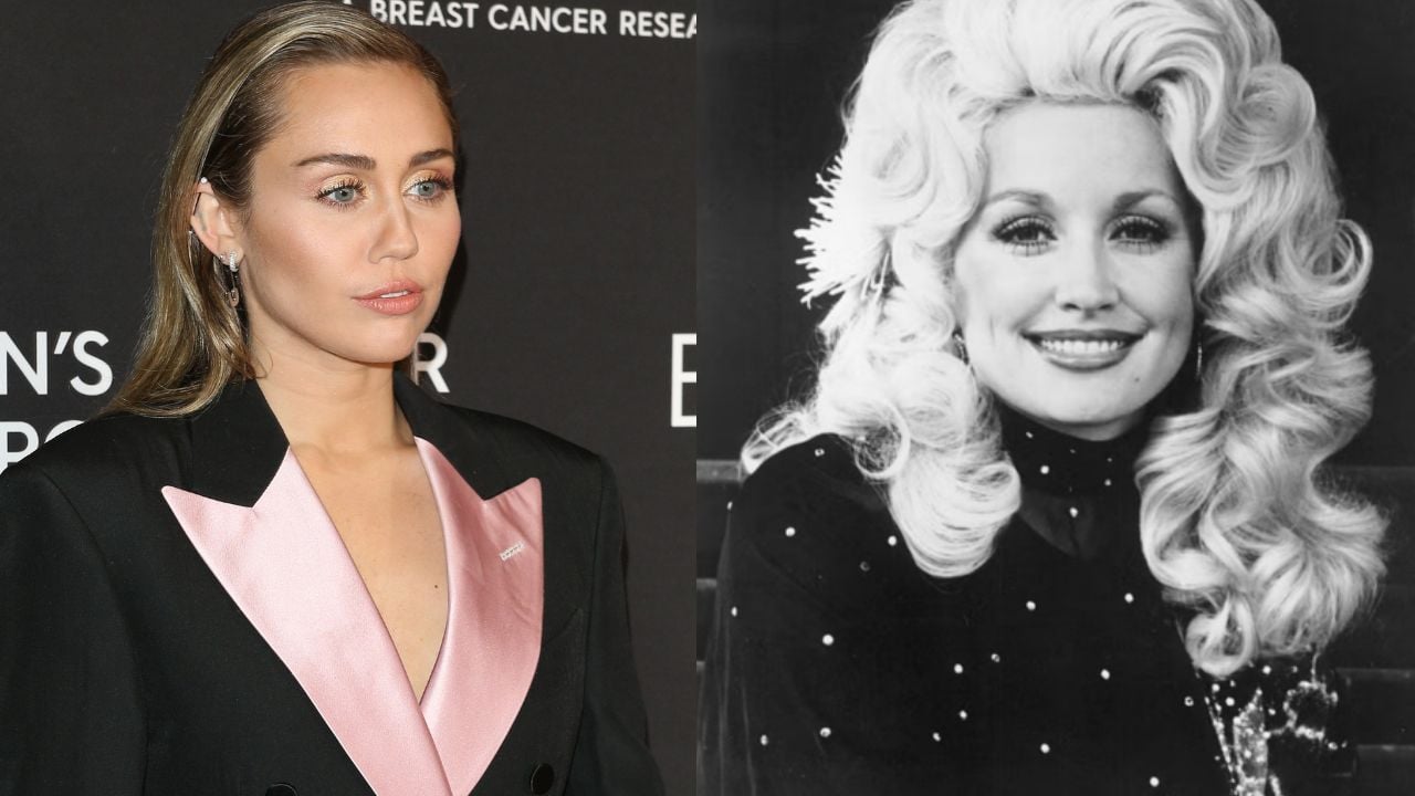 Miley Cyrus and Dolly Parton