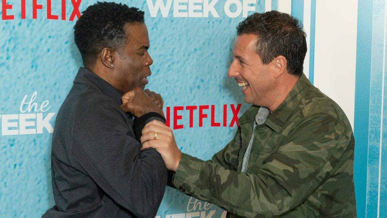 New York, NY - April 23, 2018: Chris Rock, Adam Sandler attend premiere of the The Week Of at AMC Loews Lincoln Squareemiere of the The Week Of at AMC Loews Lincoln Square