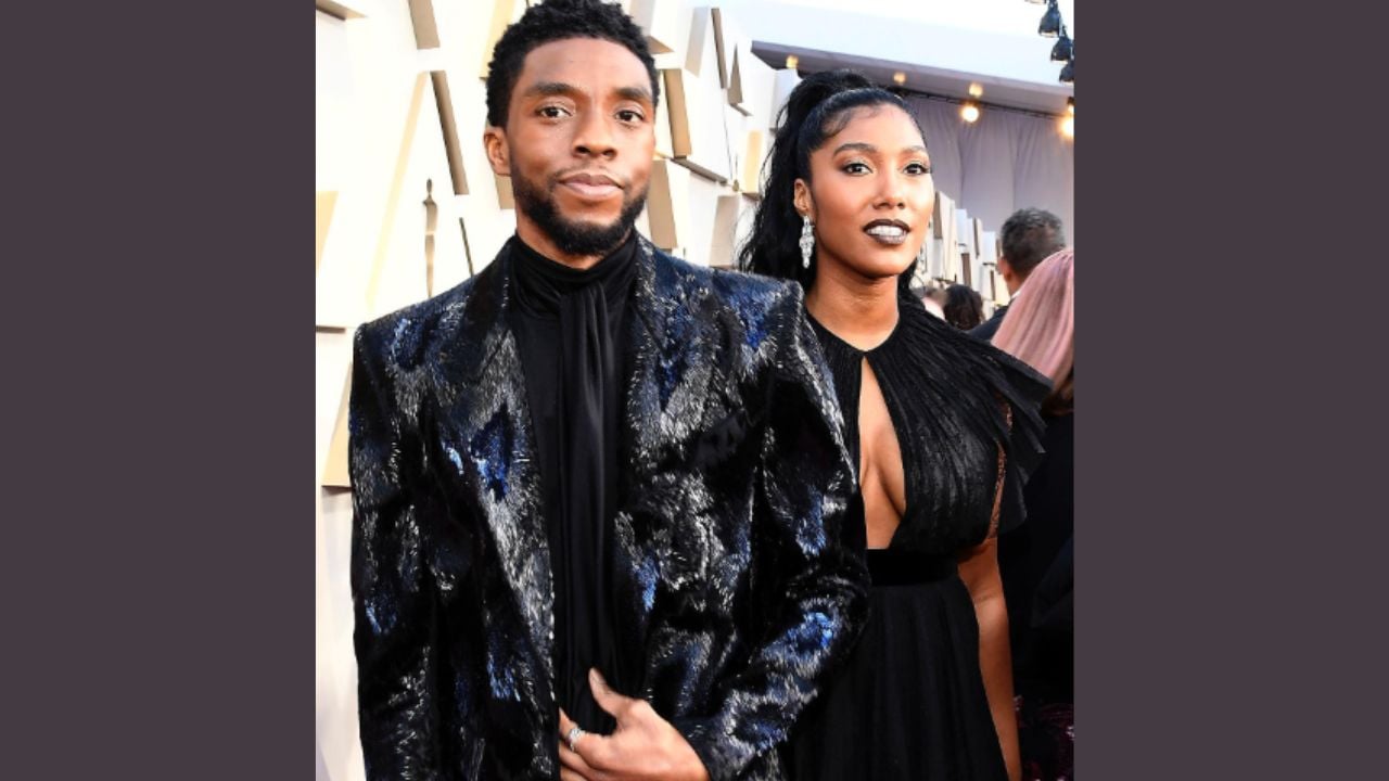 Chadwick Boseman and Taylor Simone