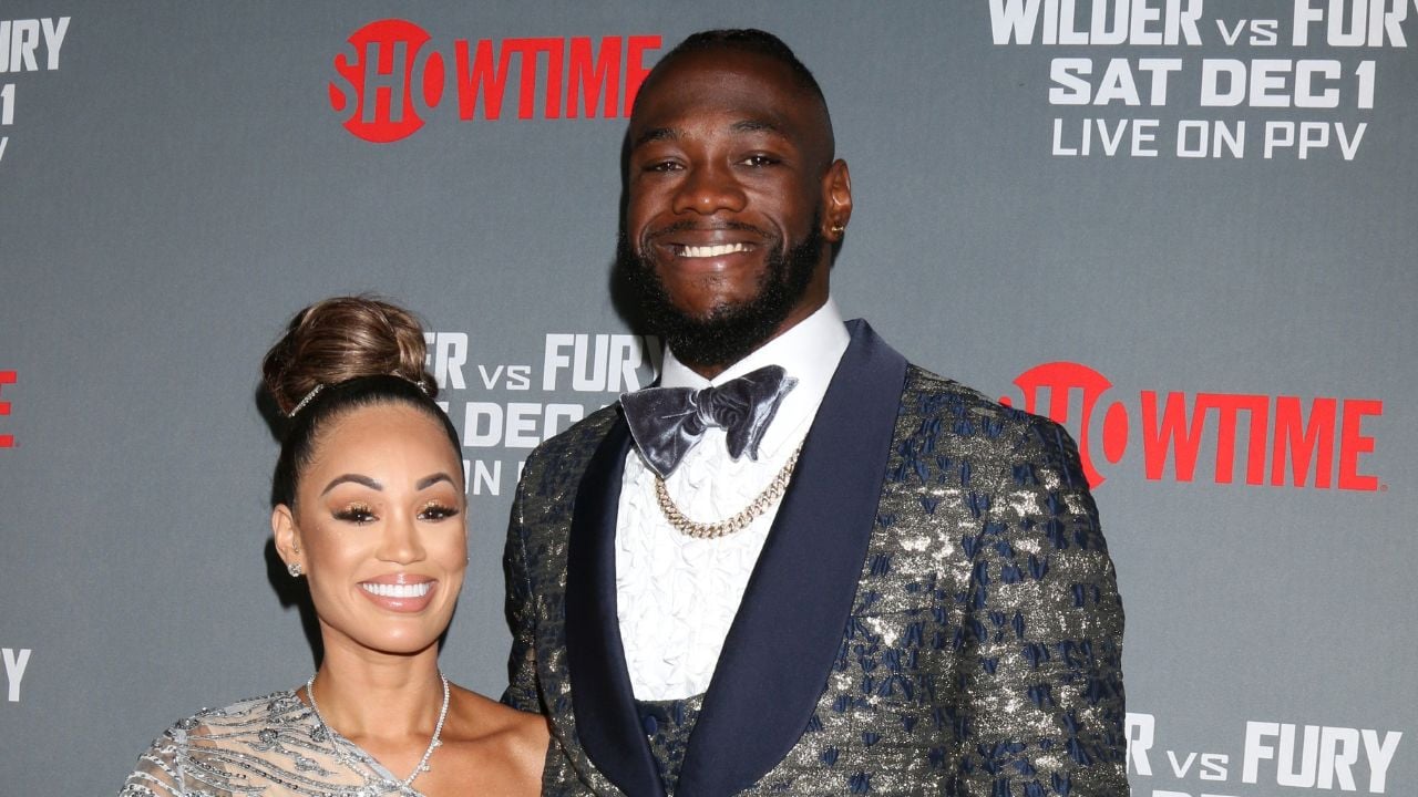 LOS ANGELES - DEC 1: Telli Swift, Deontay Wilder at the Heavyweight Championship Of The World "Wilder vs. Fury" - Arrivals at the Staples Center on December 1, 2018 in Los Angeles, CA