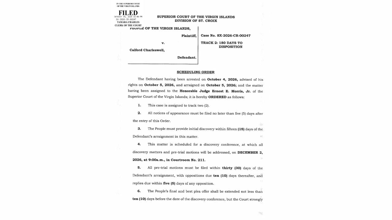 Superior Court scheduling order showing the December 2 discovery conference and pretrial deadlines.