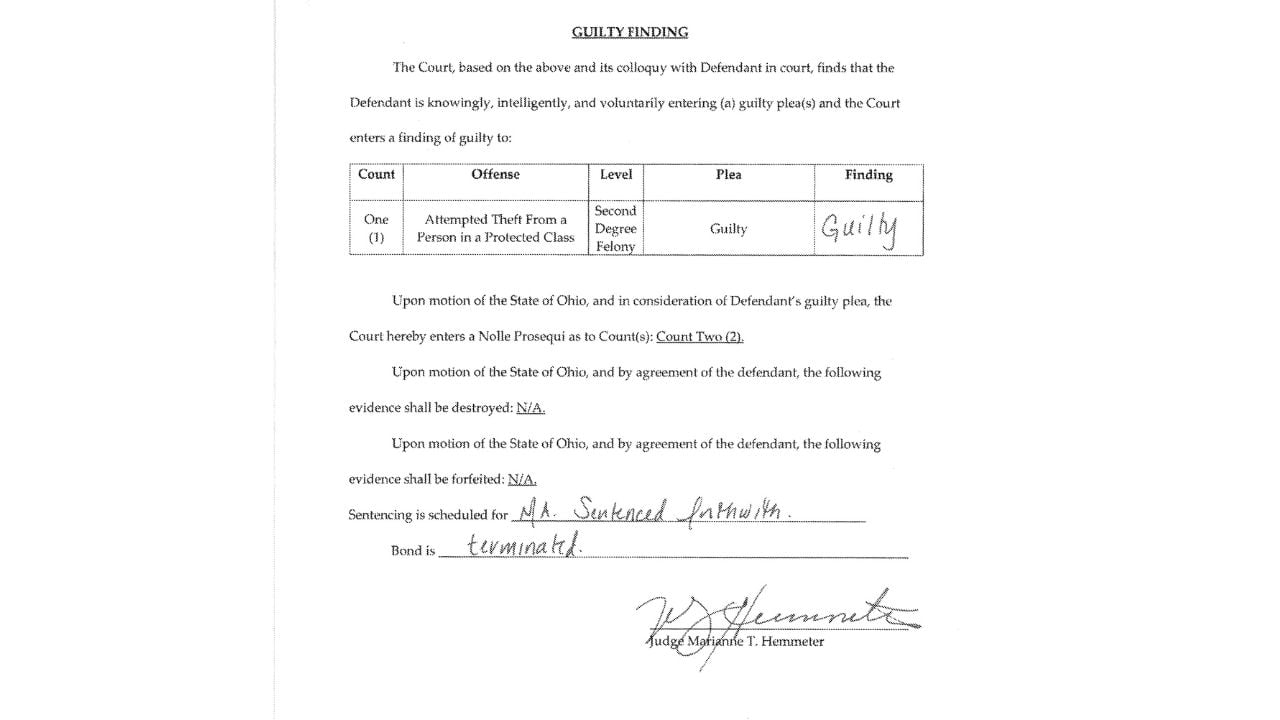 Final page of Ankush's plea agreement showing the guilty finding, dismissal of Count Two and Judge Marianne T. Hemmeter's signature.