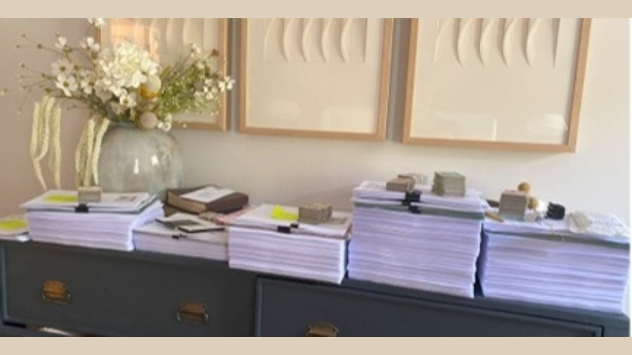 Stacks of identification-related documents described by the Justice Department as Mexican identification cards and IRS ITIN letters.