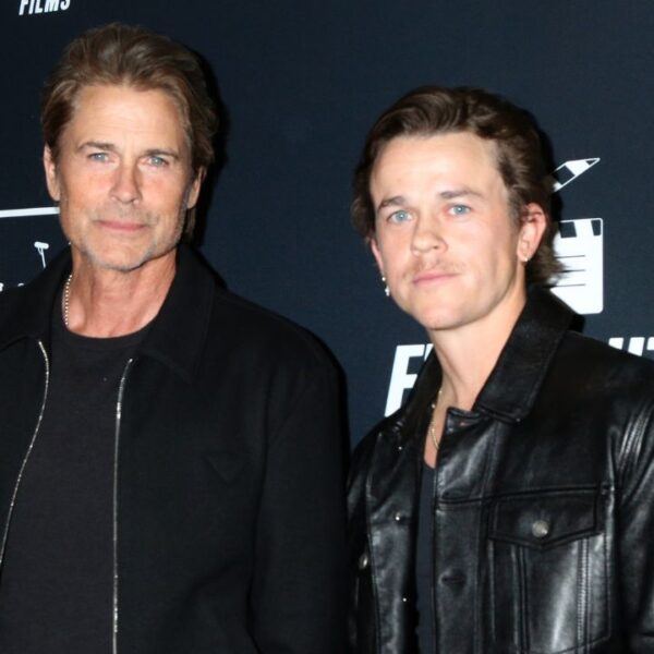 LOS ANGELES - JAN 30: Rob Lowe, son John Owen Lowe at the Grace Point Premiere at Regal Theater at LA Live on January 30, 2025 in Los Angeles, CA