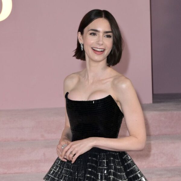 LOS ANGELES, USA. August 14, 2024: Lily Collins at the premiere for season 4 of Emily in Paris at the Egyptian Theatre.