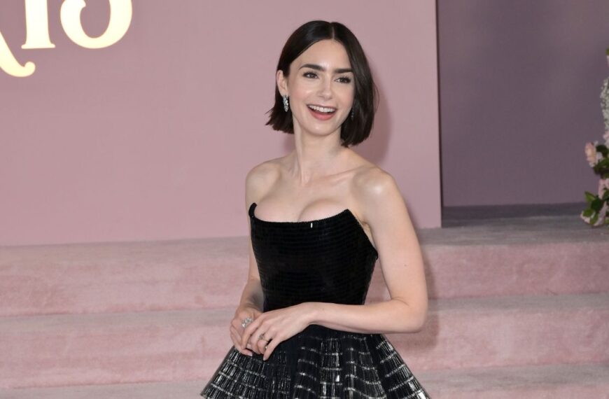 LOS ANGELES, USA. August 14, 2024: Lily Collins at the premiere for season 4 of Emily in Paris at the Egyptian Theatre.